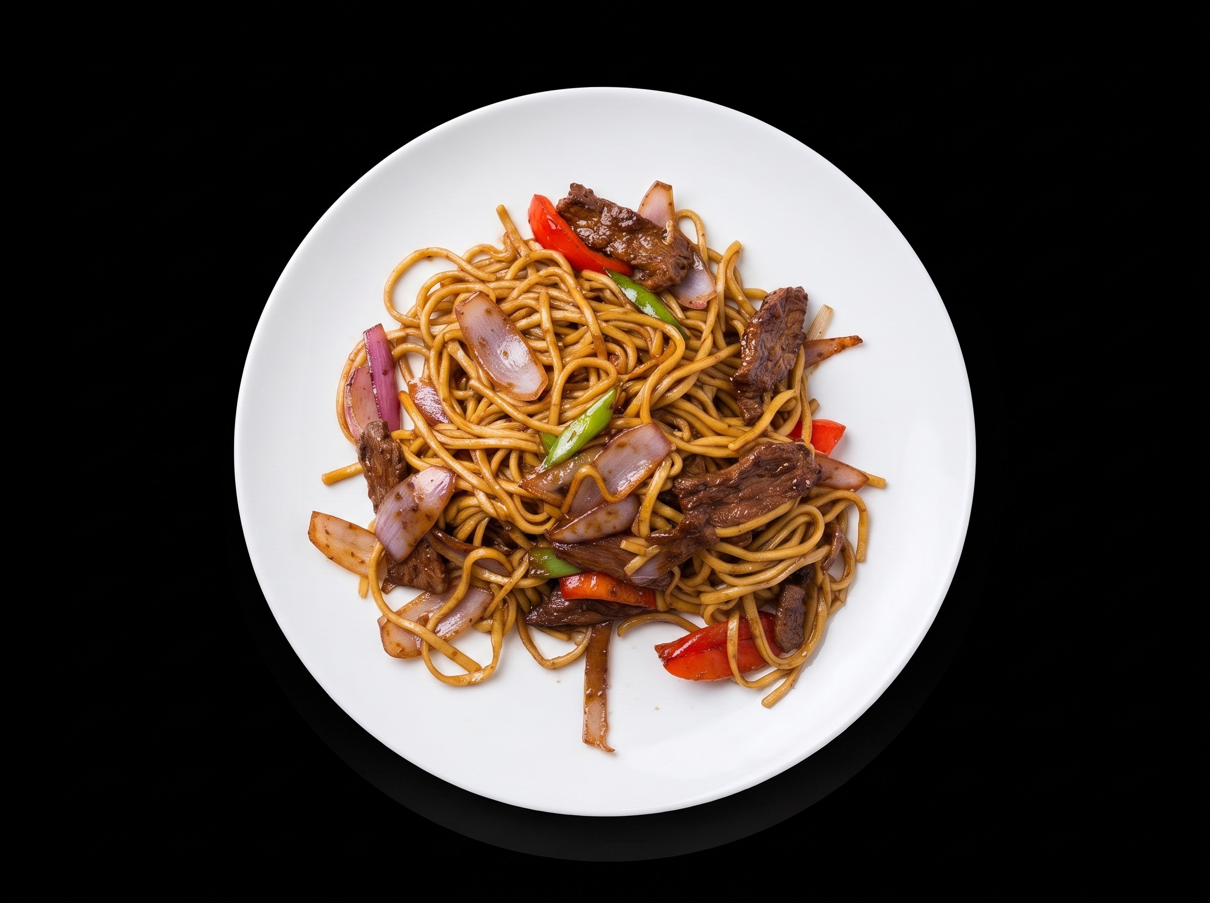 Tallarín saltado de carne